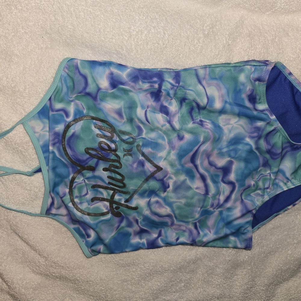 Hurley 1 piece swimsuit girls size 10/12